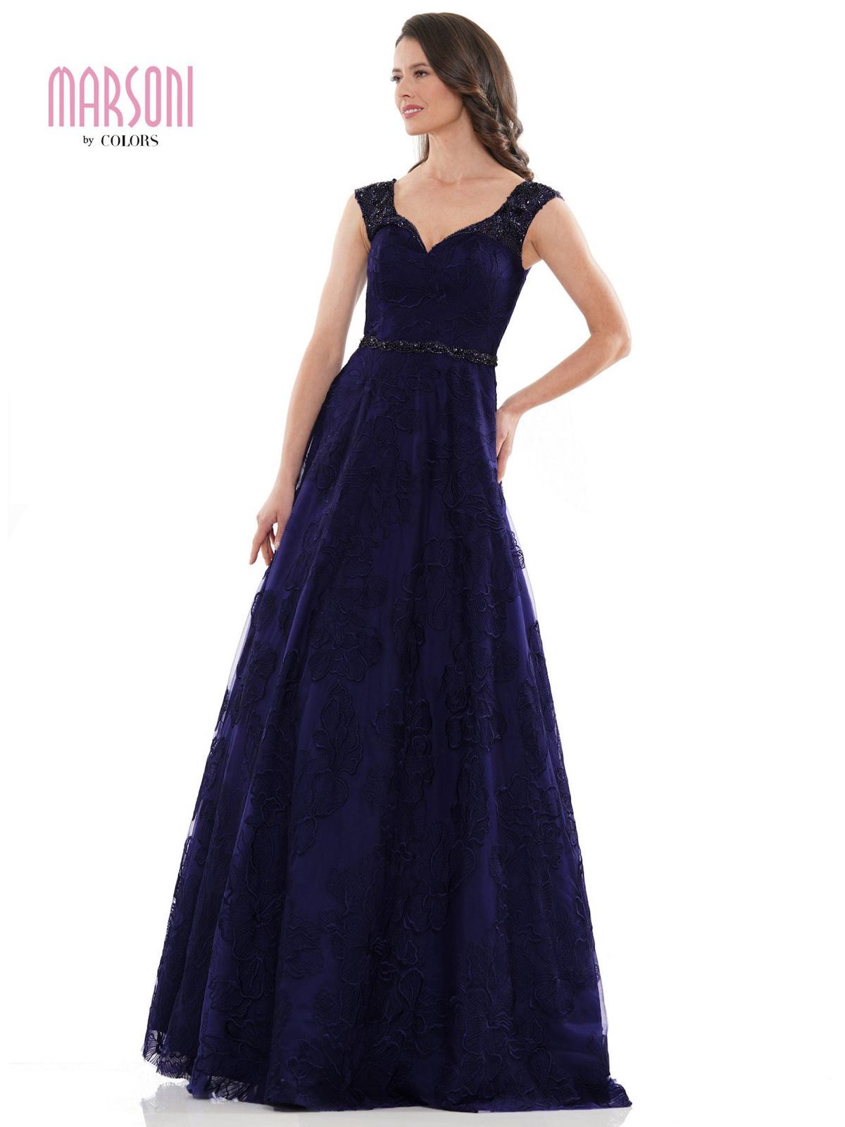 Style MV1129 Colors Blue Size 4 Prom Wedding Guest A-line Dress on Queenly
