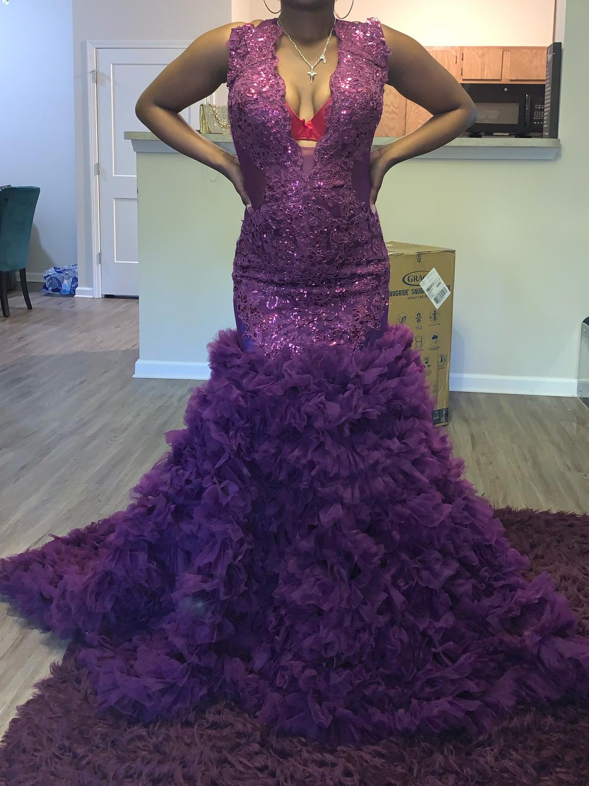 Size 2 Purple Mermaid Dress on Queenly