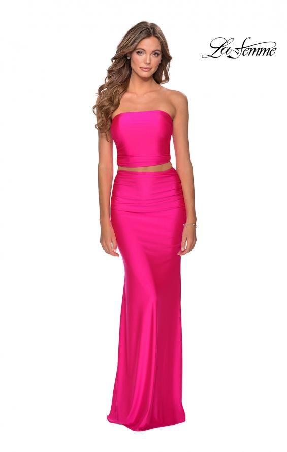 Style 28972 La Femme Size 2 Prom Pink Floor Length Maxi on Queenly