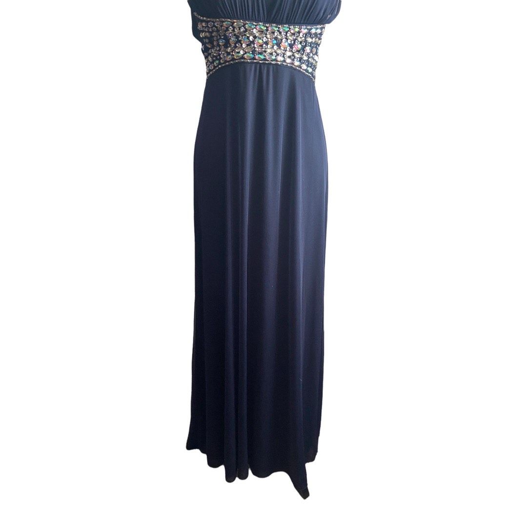 My Michelle Size 8 Navy Blue Floor Length Maxi on Queenly