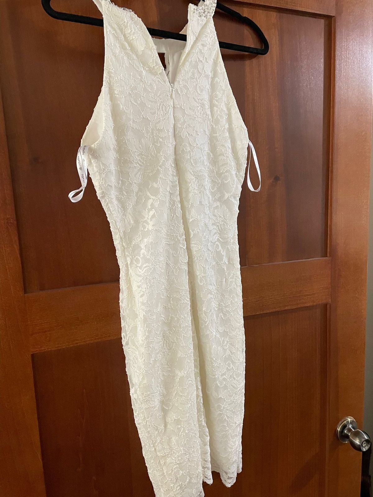 David's Bridal Size 8 White Cocktail Dress on Queenly