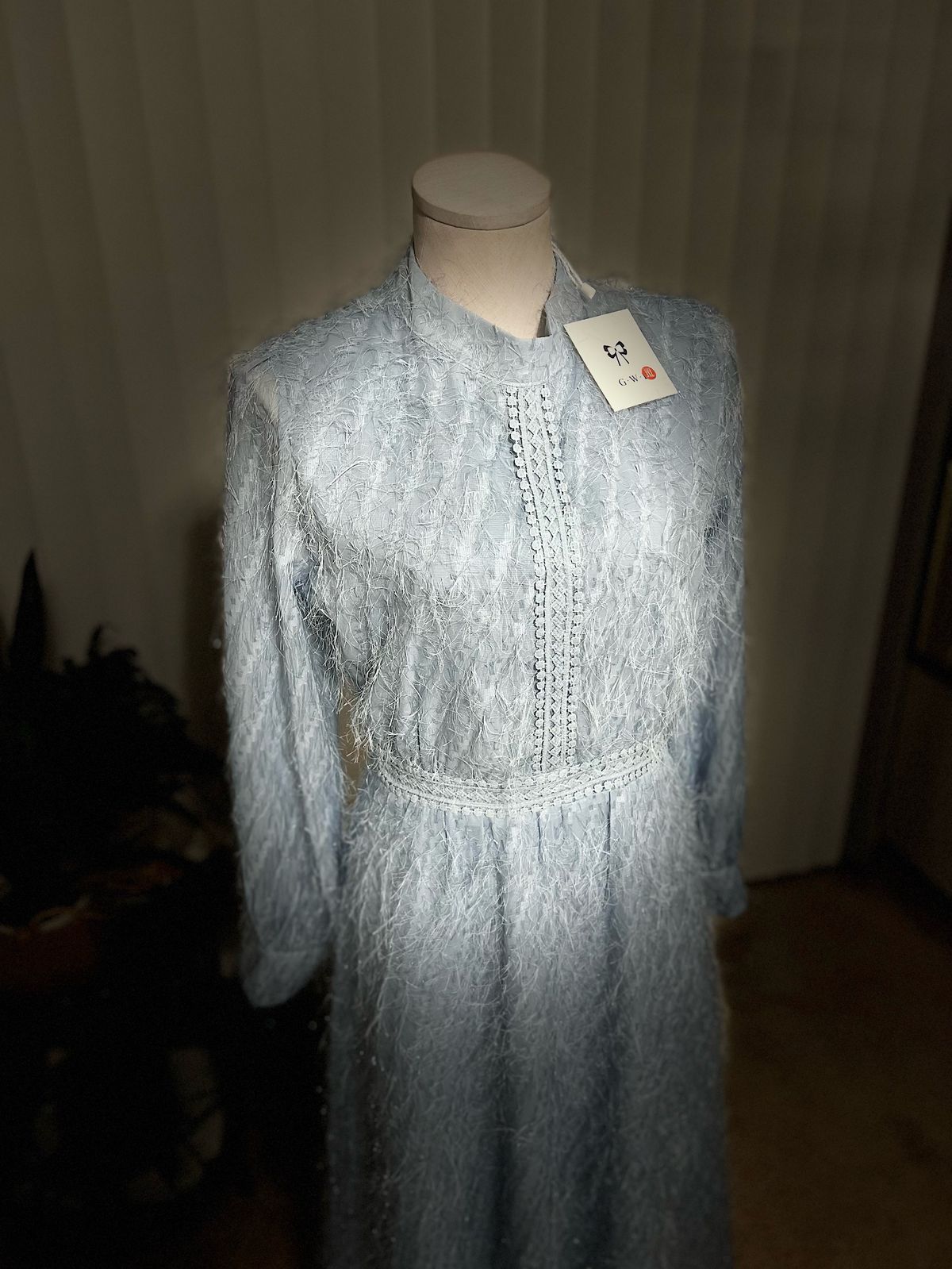 Size 10 Wedding Guest Light Blue A-line Dress on Queenly