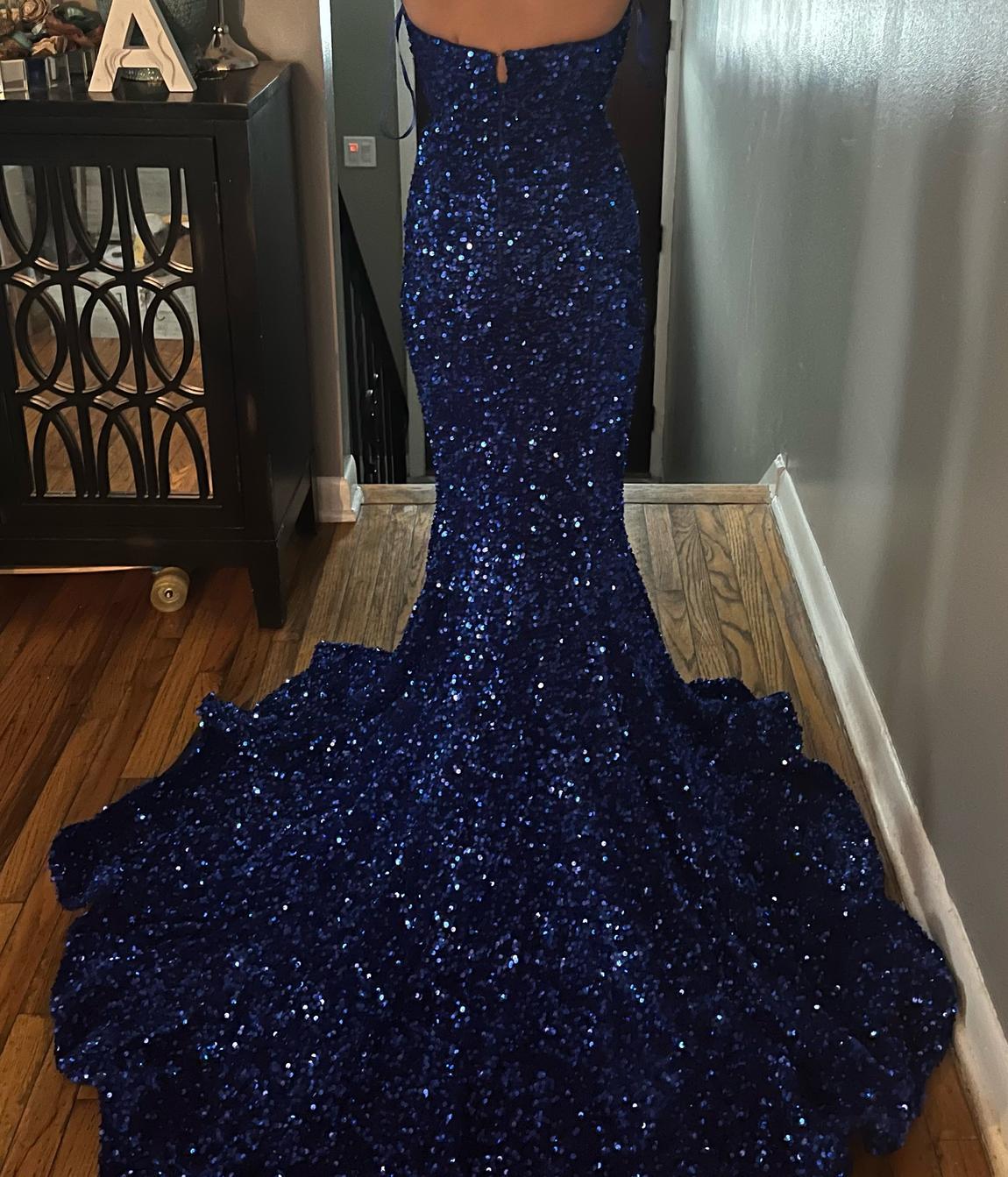 Size 00 Royal Blue Mermaid Dress on Queenly