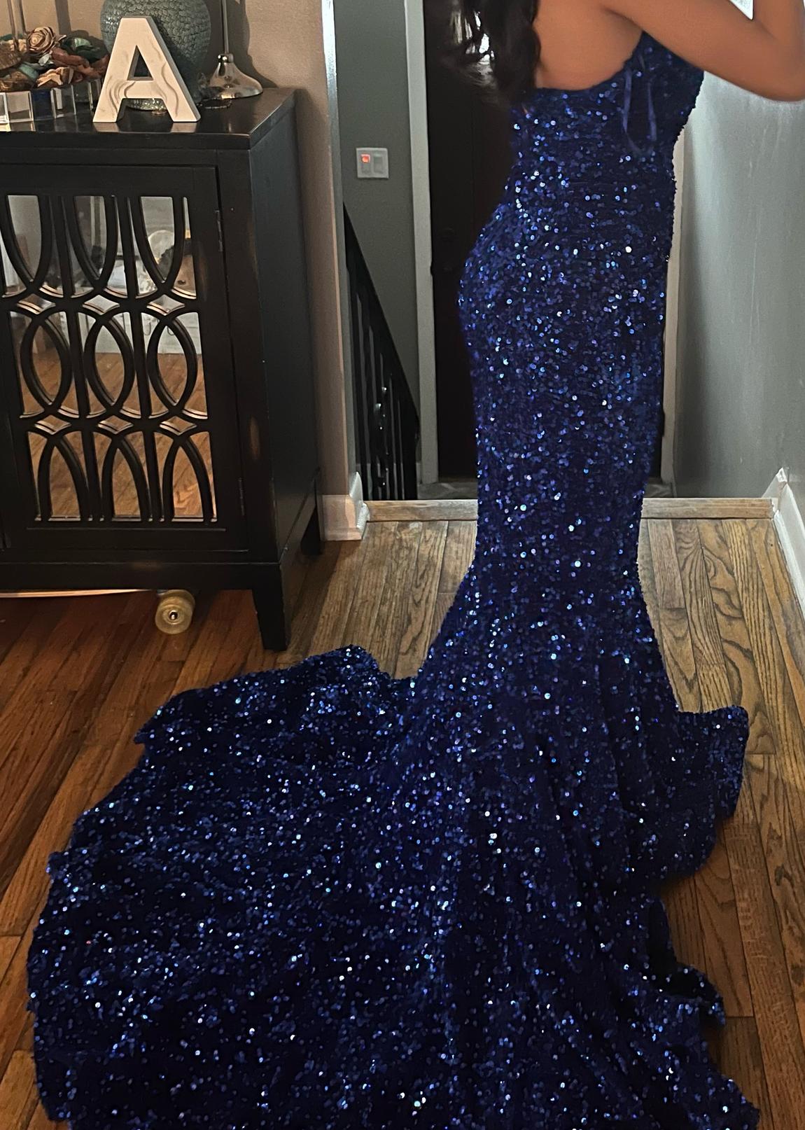 Size 00 Royal Blue Mermaid Dress on Queenly
