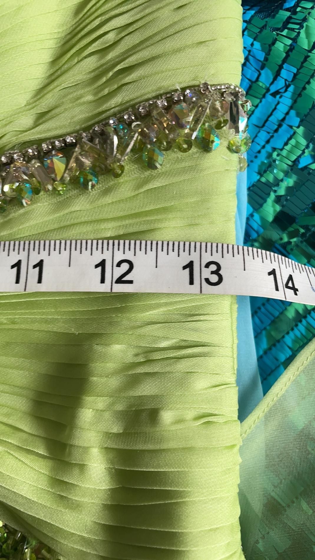 Dave and Johnny Size 2 Prom Strapless Lime Green A-line Dress on Queenly