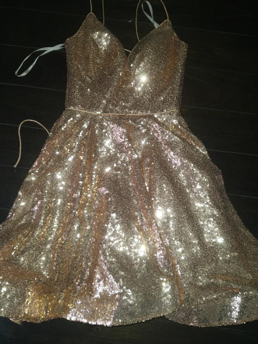 Alyce Size 0 Gold Cocktail Dress on Queenly