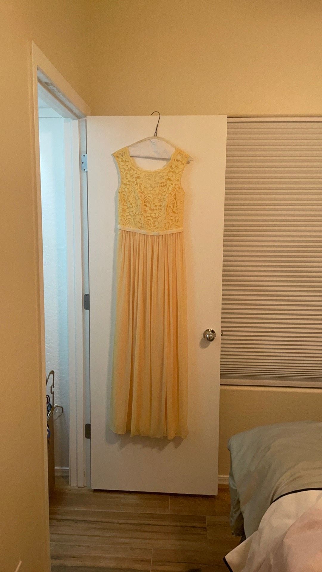 Size 6 Bridesmaid Yellow Floor Length Maxi on Queenly