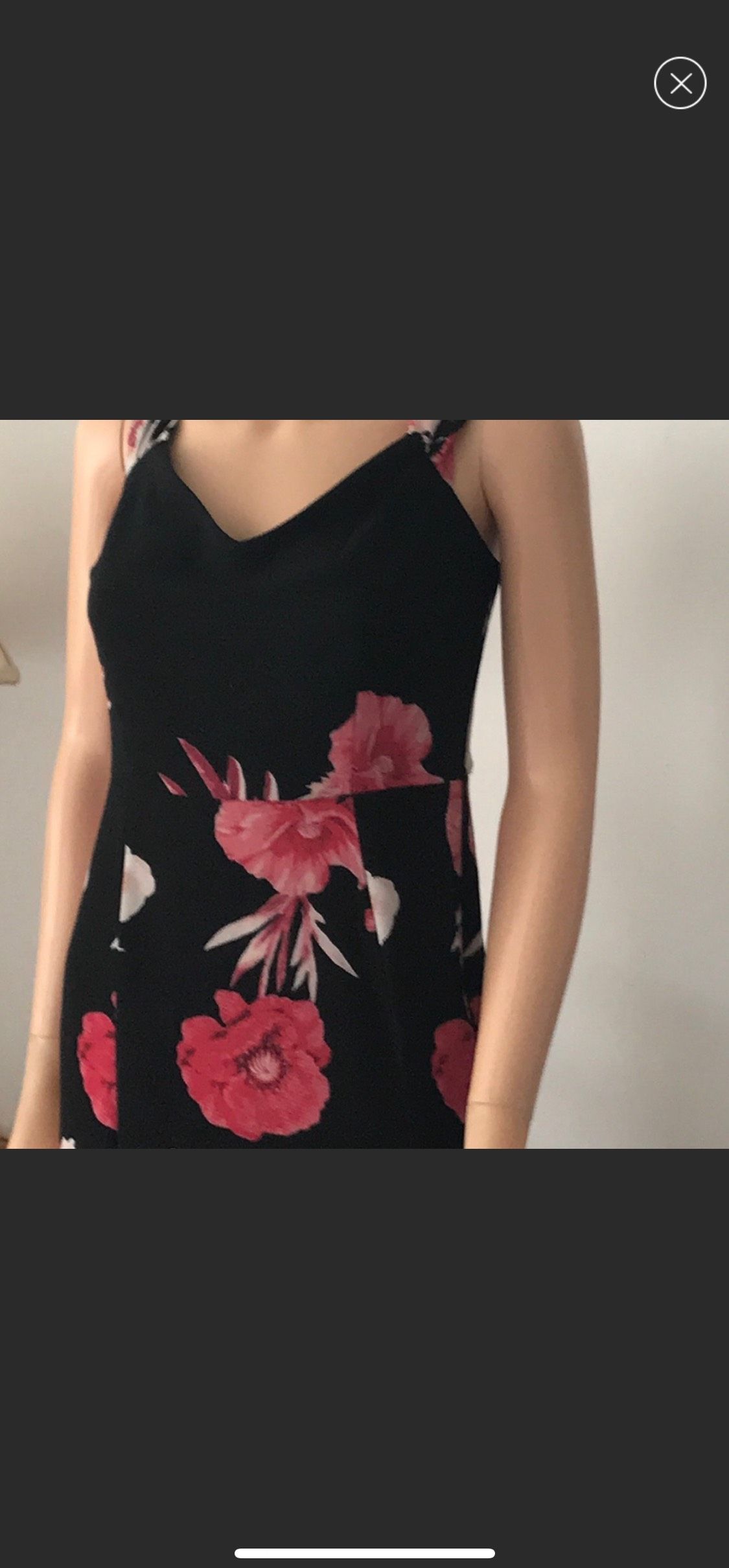New York company Size 4 Floral Black Mermaid Dress on Queenly
