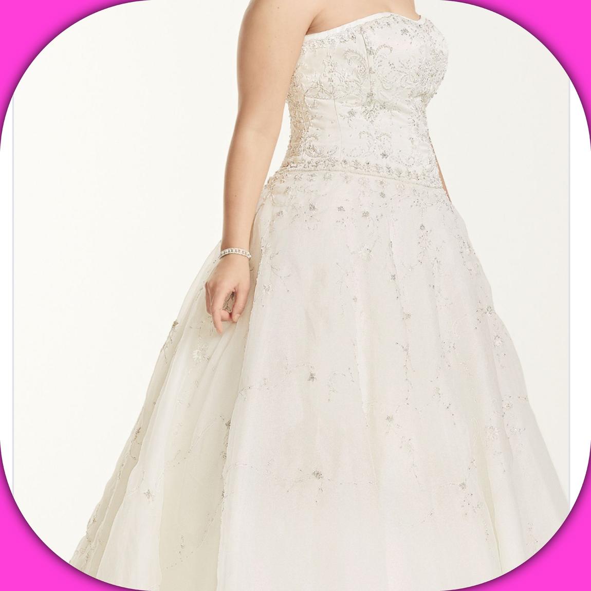 Plus Size 24 White Ball Gown on Queenly