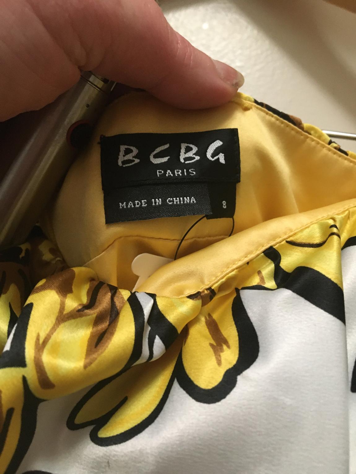 BCBG Yellow Size 8 $300 Straight Dress on Queenly