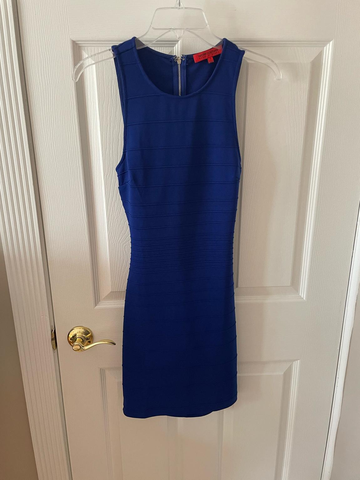 Wow Couture Size 0 Royal Blue Cocktail Dress on Queenly