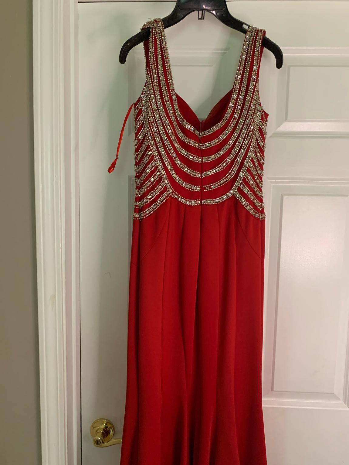 Size 4 Red Dress With Train on Queenly