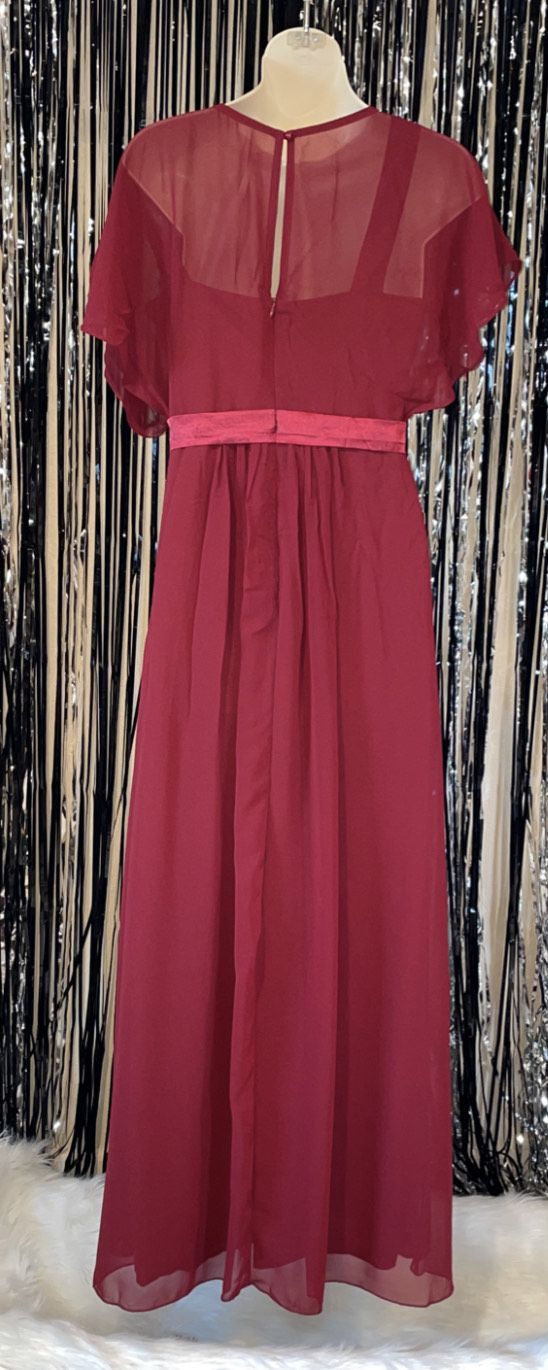Size 4 Burgundy Red Dress With Train on Queenly
