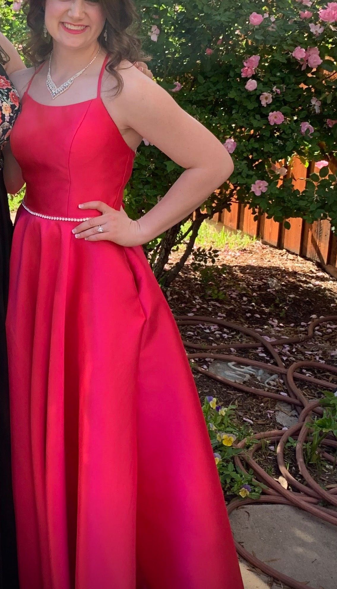 Size 4 Prom Satin Hot Pink A-line Dress on Queenly