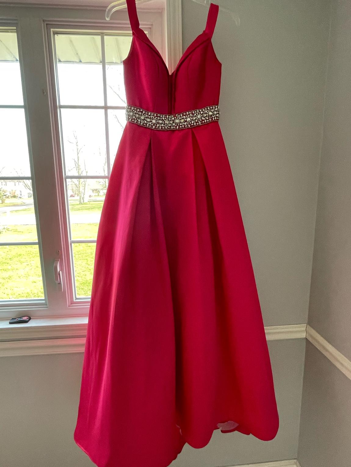 Jovani Girls Size 14 Hot Pink Ball Gown on Queenly