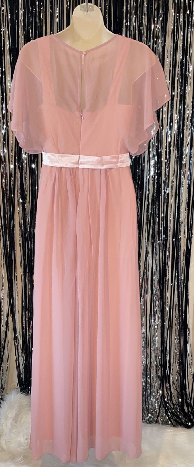 Size 4 Prom Sequined Light Pink Dress With Train on Queenly
