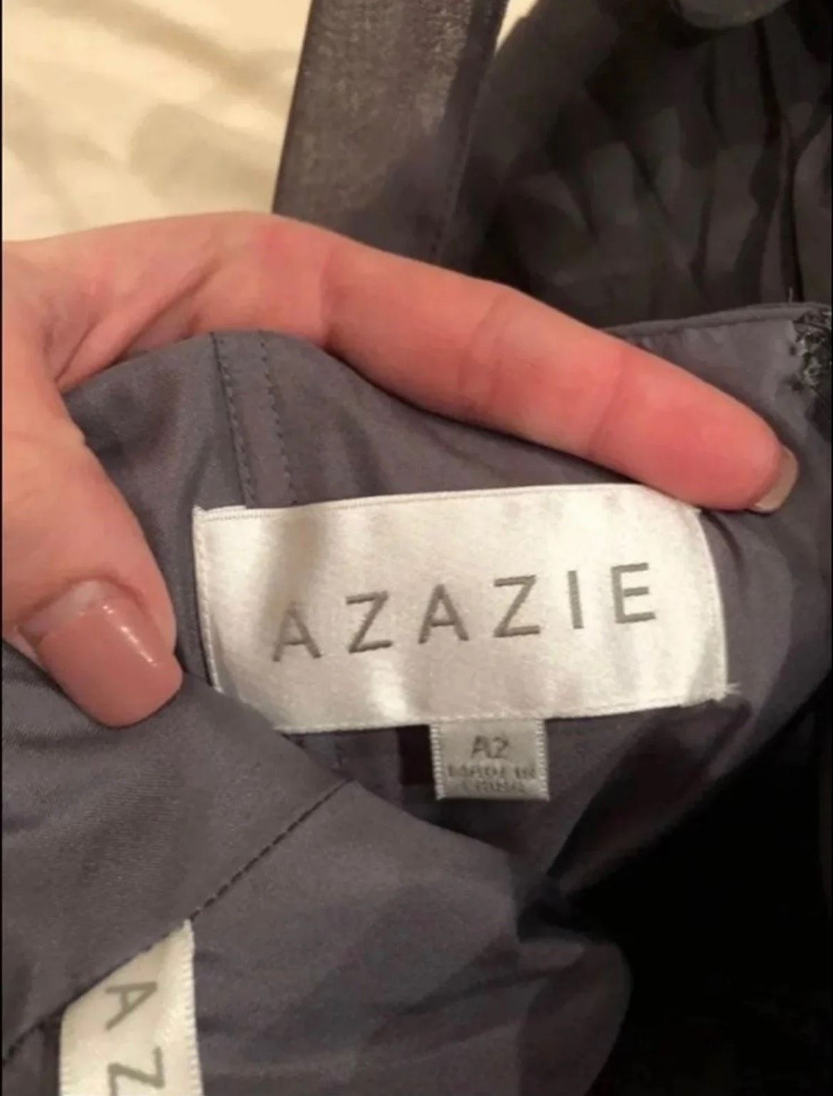 Azazie Size 2 Bridesmaid Silver Floor Length Maxi on Queenly