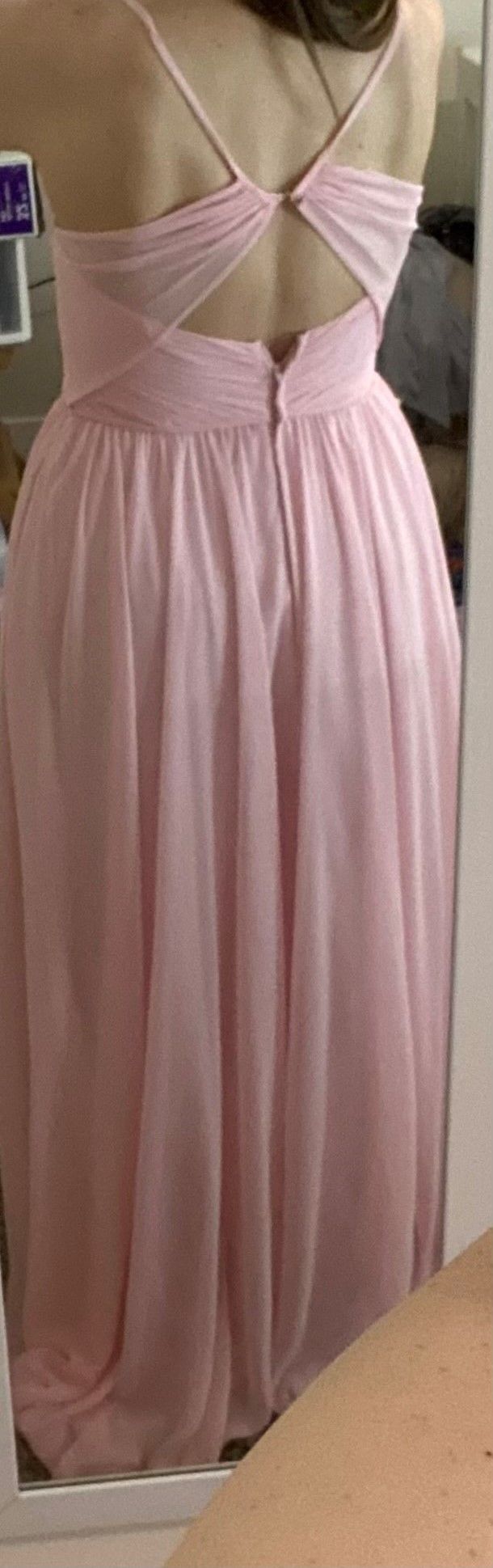 MoriLee Size 10 Bridesmaid Satin Light Pink A-line Dress on Queenly