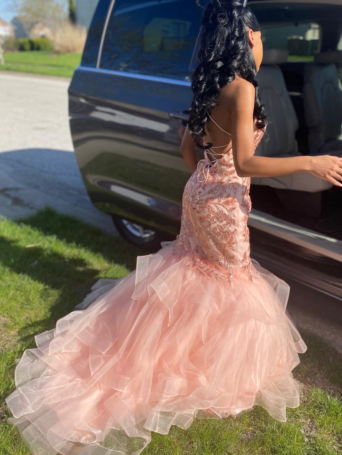 Promgirl Size 0 Prom Light Pink Mermaid Dress on Queenly