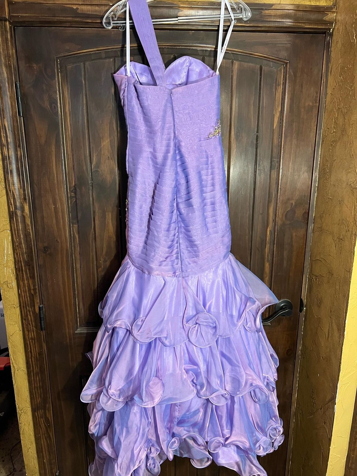 Size 0 Pageant One Shoulder Purple Mermaid Dress on Queenly