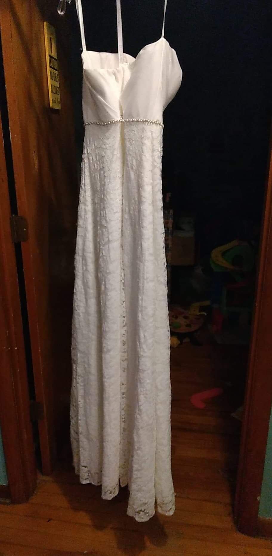 Christina Wu Size 6 White Floor Length Maxi on Queenly
