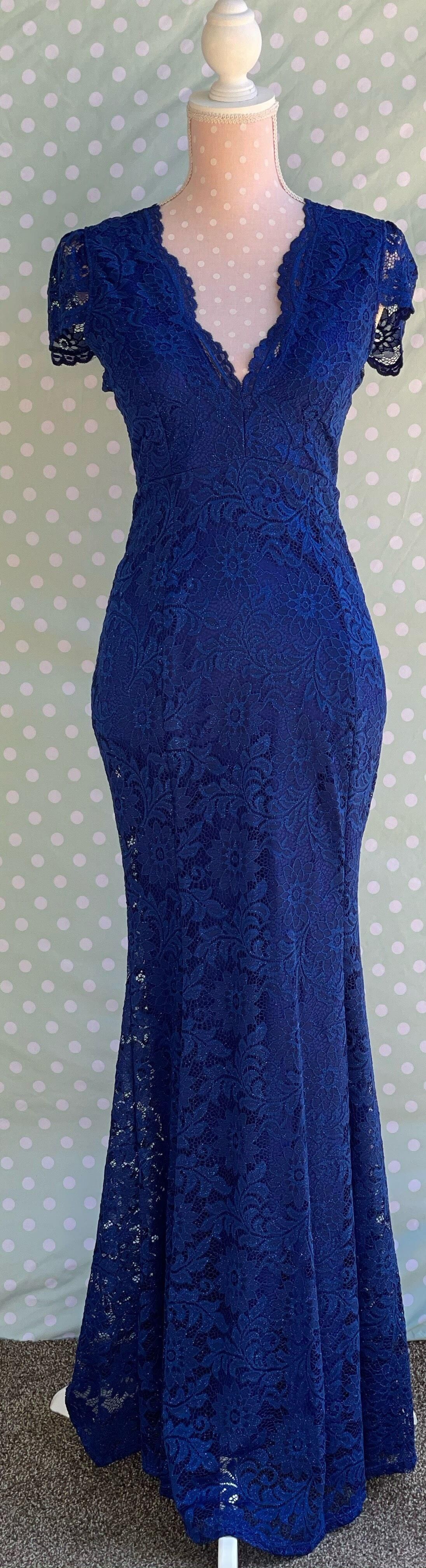 Size 6 Royal Blue Mermaid Dress on Queenly