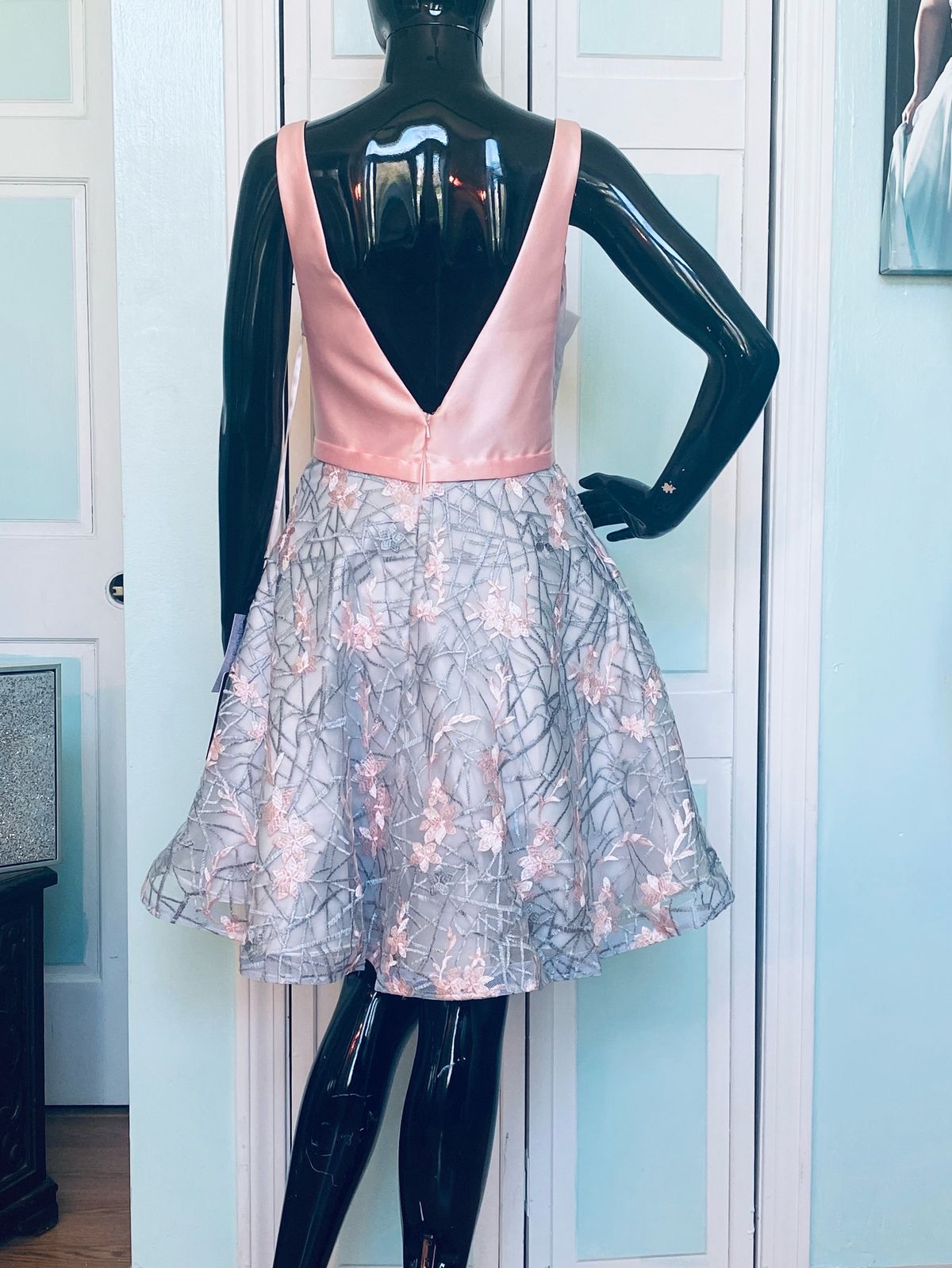 Clarisse Size 4 Prom Satin Light Pink Cocktail Dress on Queenly