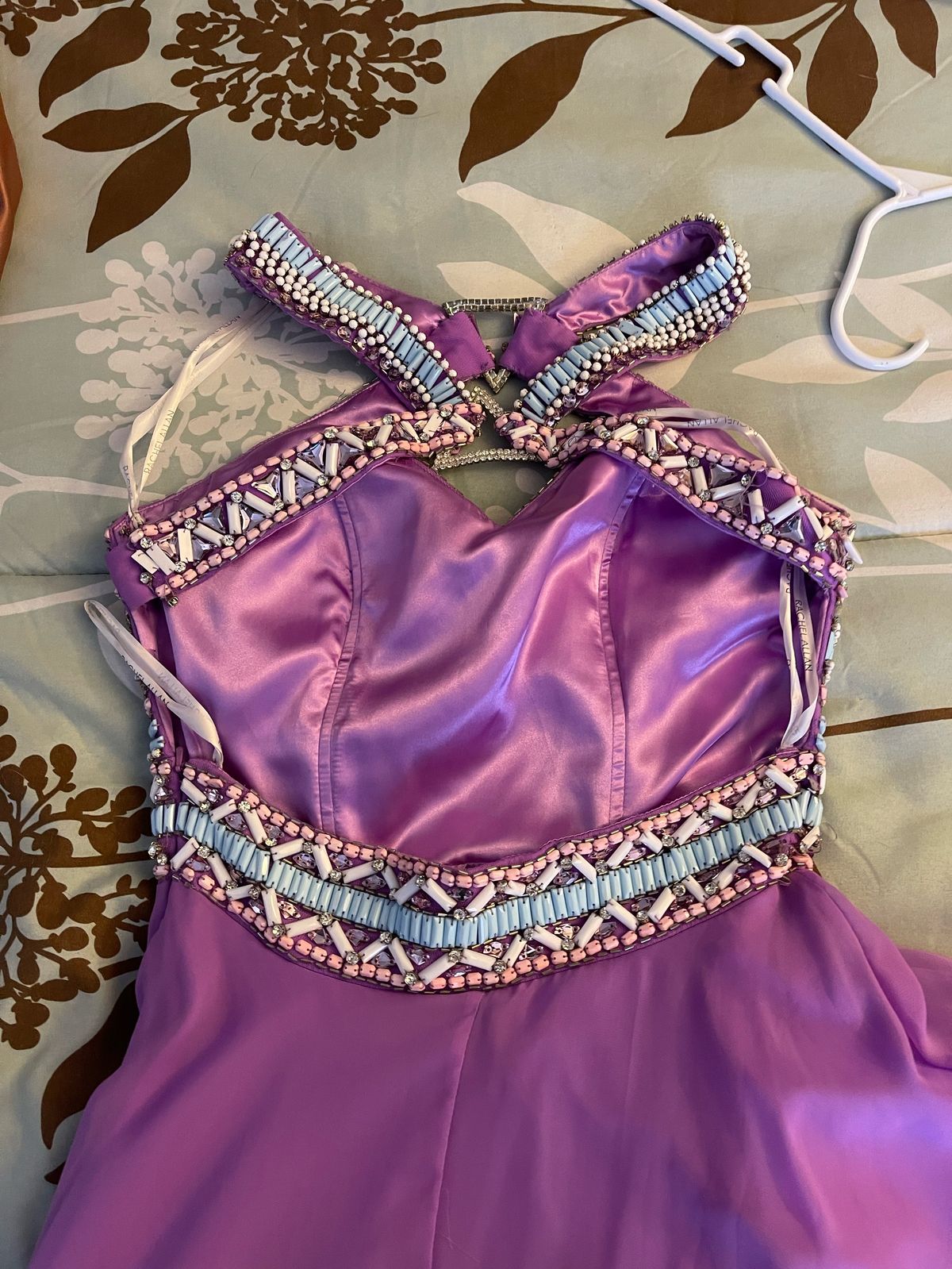 Rachel Allan Size 6 Prom Purple A-line Dress on Queenly
