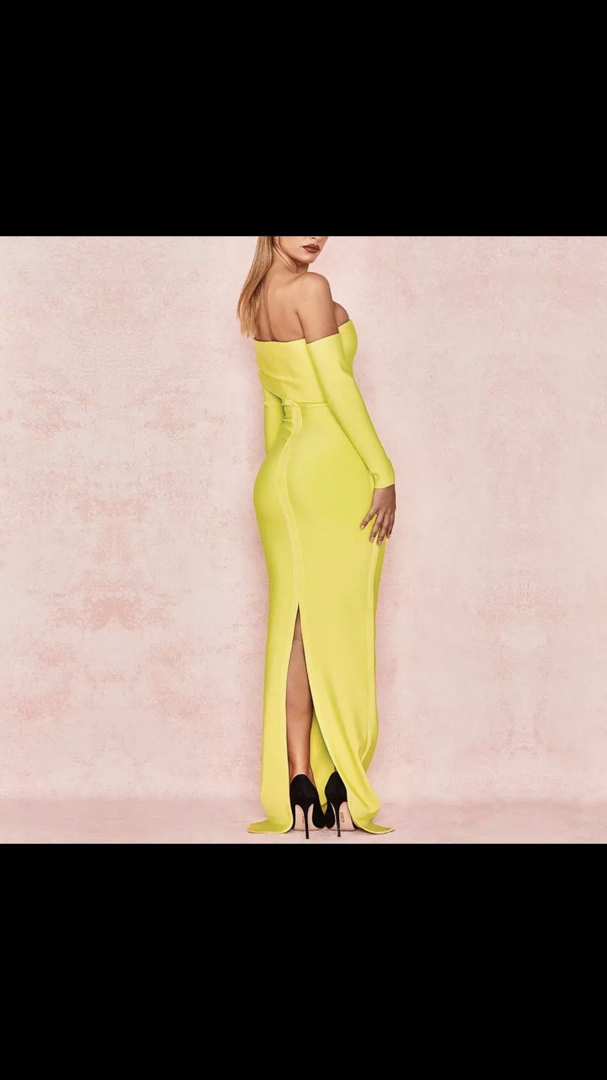 Size 2 Prom Long Sleeve Yellow Cocktail Dress on Queenly