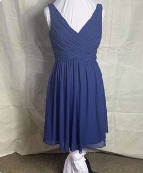Size 12 Bridesmaid Navy Blue Cocktail Dress on Queenly