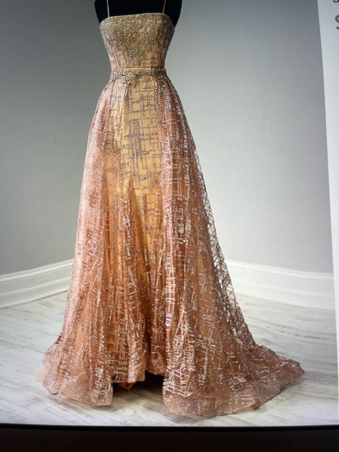 Tiffany’s Size 12 Rose Gold Dress With Train on Queenly