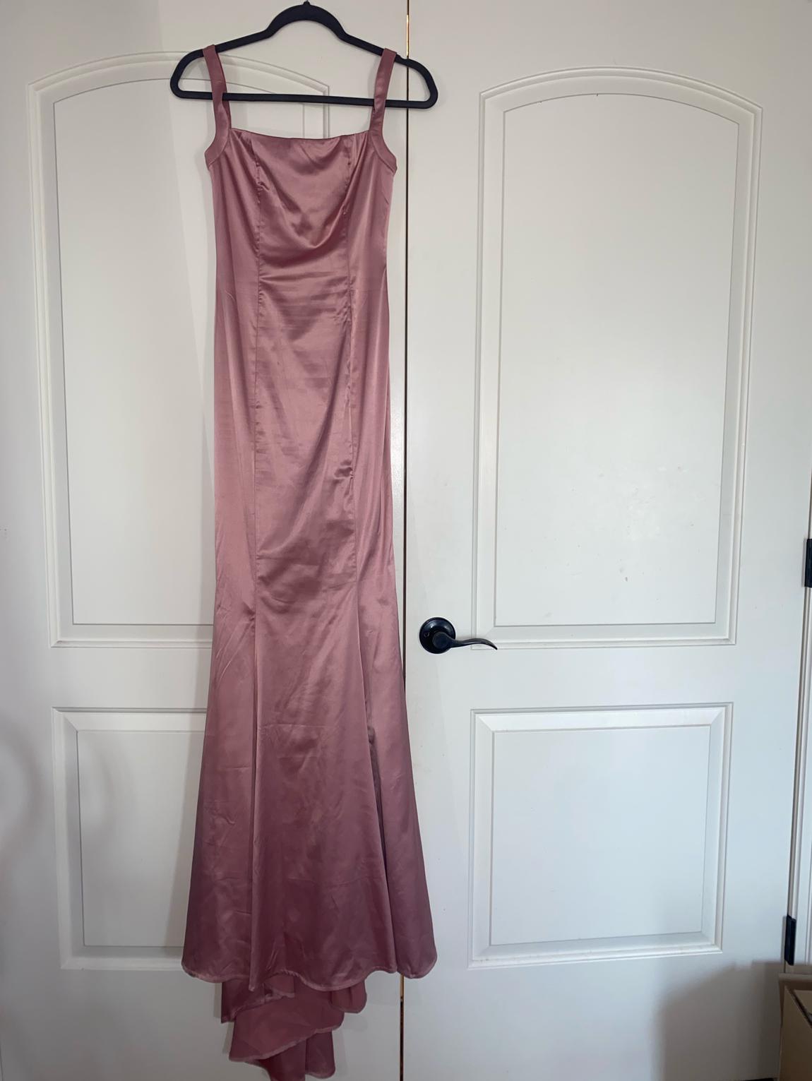 Alamour the Label Size 00 Bridesmaid Satin Light Pink Mermaid Dress on Queenly
