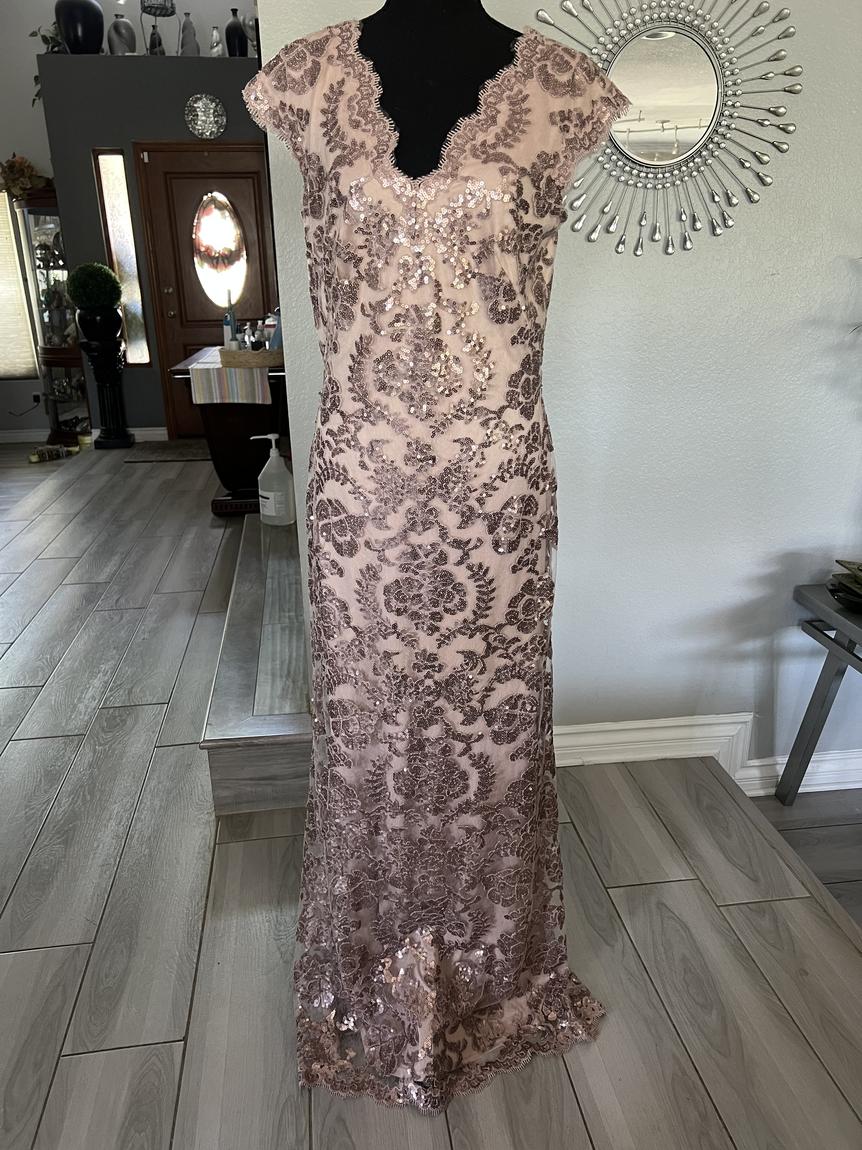 Tadashi Size 10 Nude Mermaid Dress on Queenly