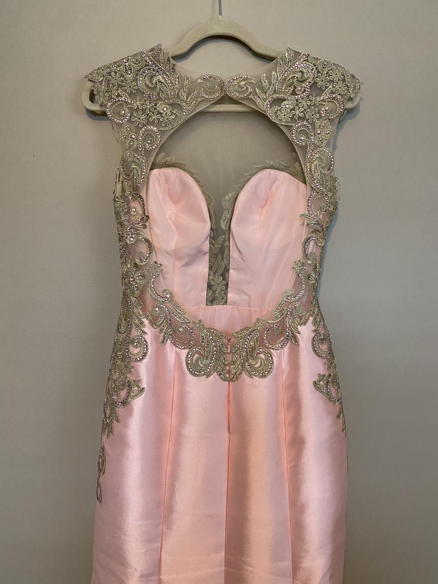 Size 4 Prom Sequined Light Pink Mermaid Dress on Queenly