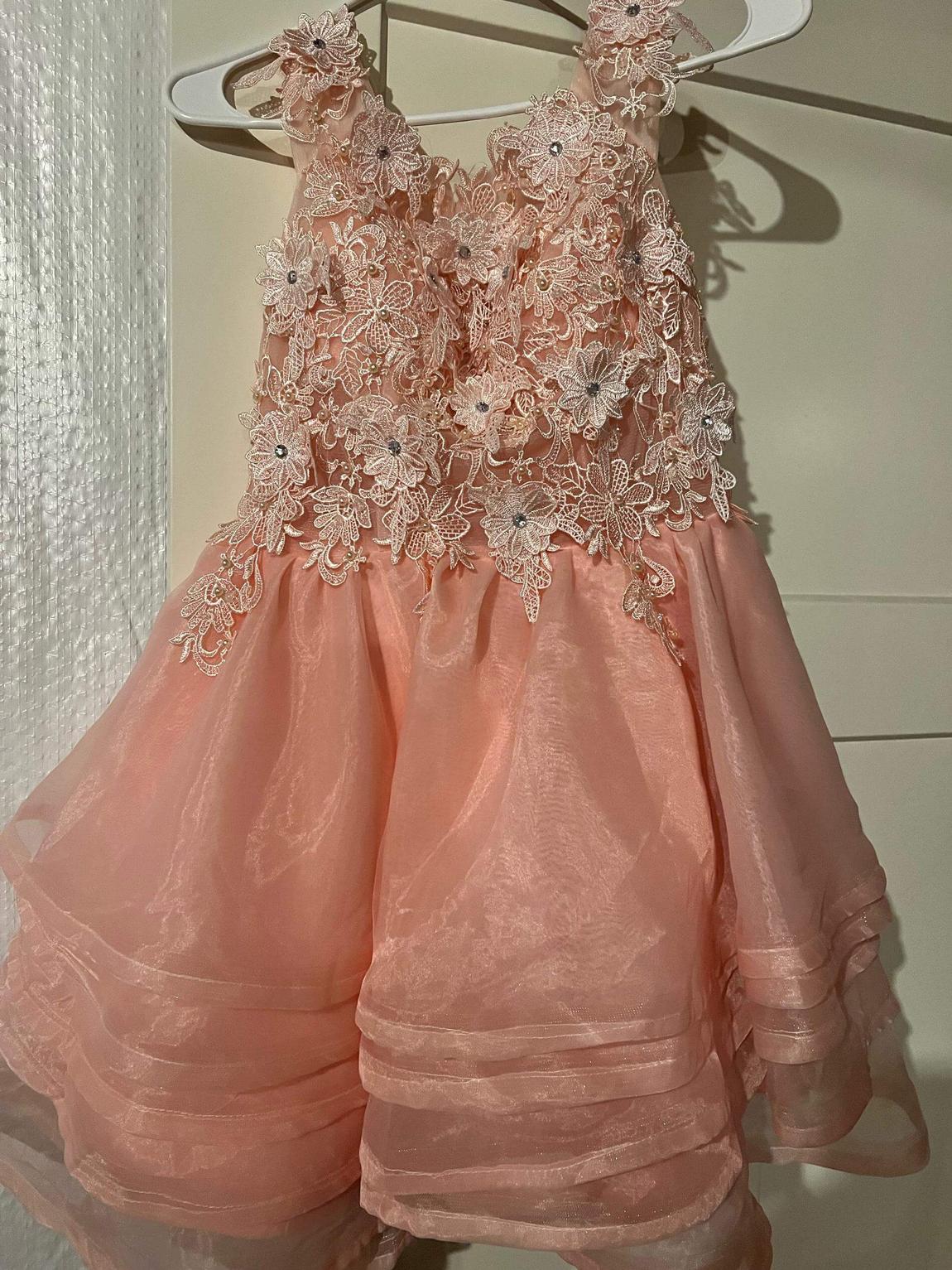 Size 8 Homecoming Lace Coral A-line Dress on Queenly