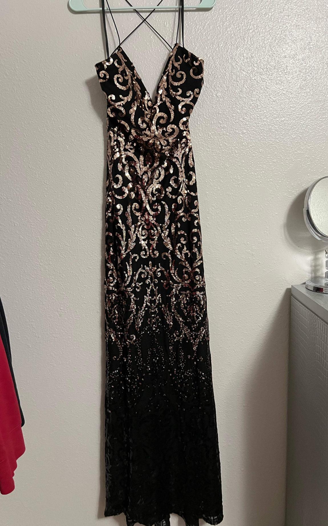 Windsor Size 12 Sequined Rose Gold Floor Length Maxi on Queenly