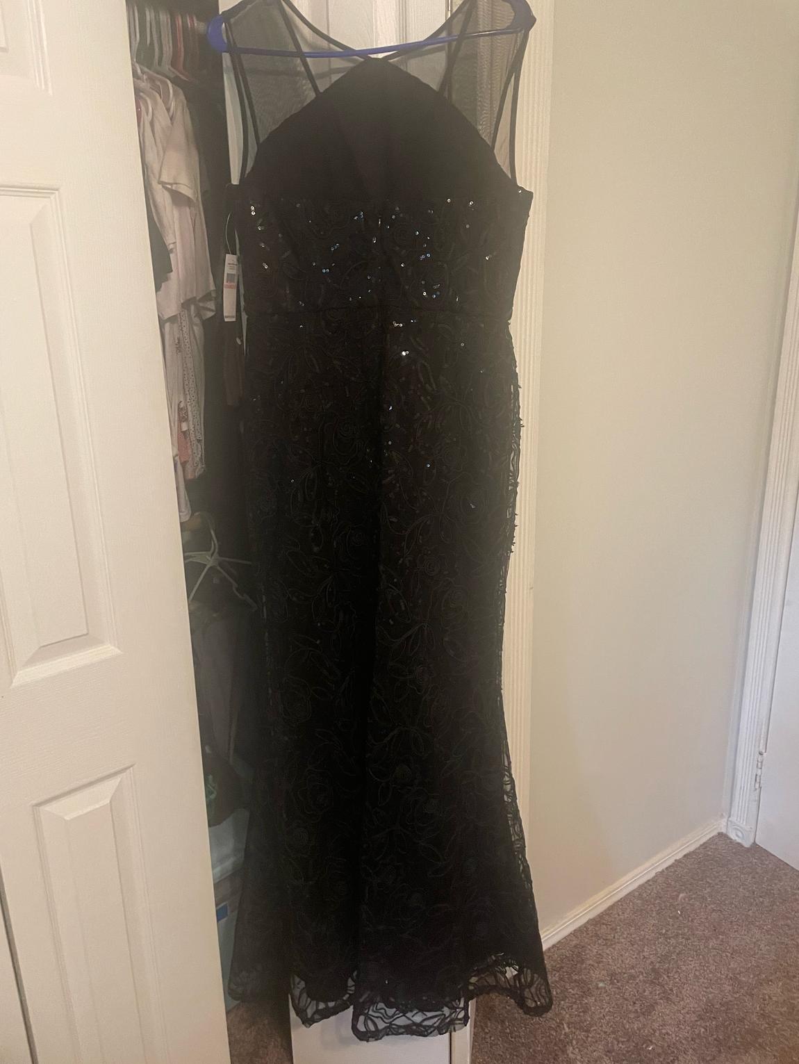 Ignite Evenings Size 10 Prom Sequined Black Mermaid Dress on Queenly