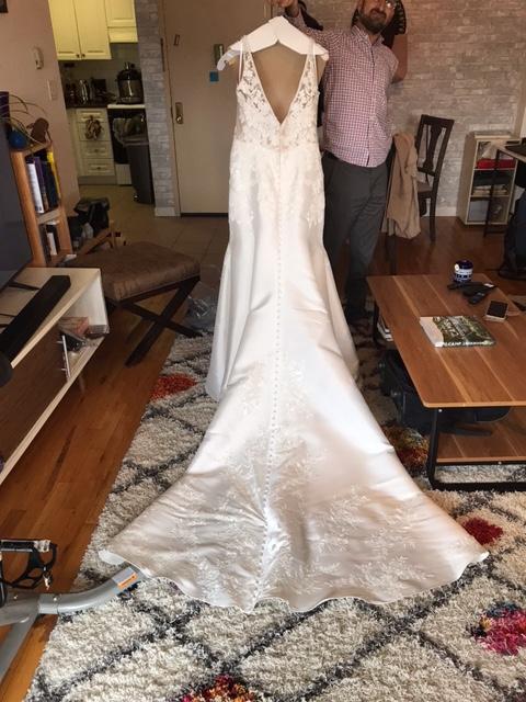 Sophia Tolli Size 12 Wedding Lace White Mermaid Dress on Queenly