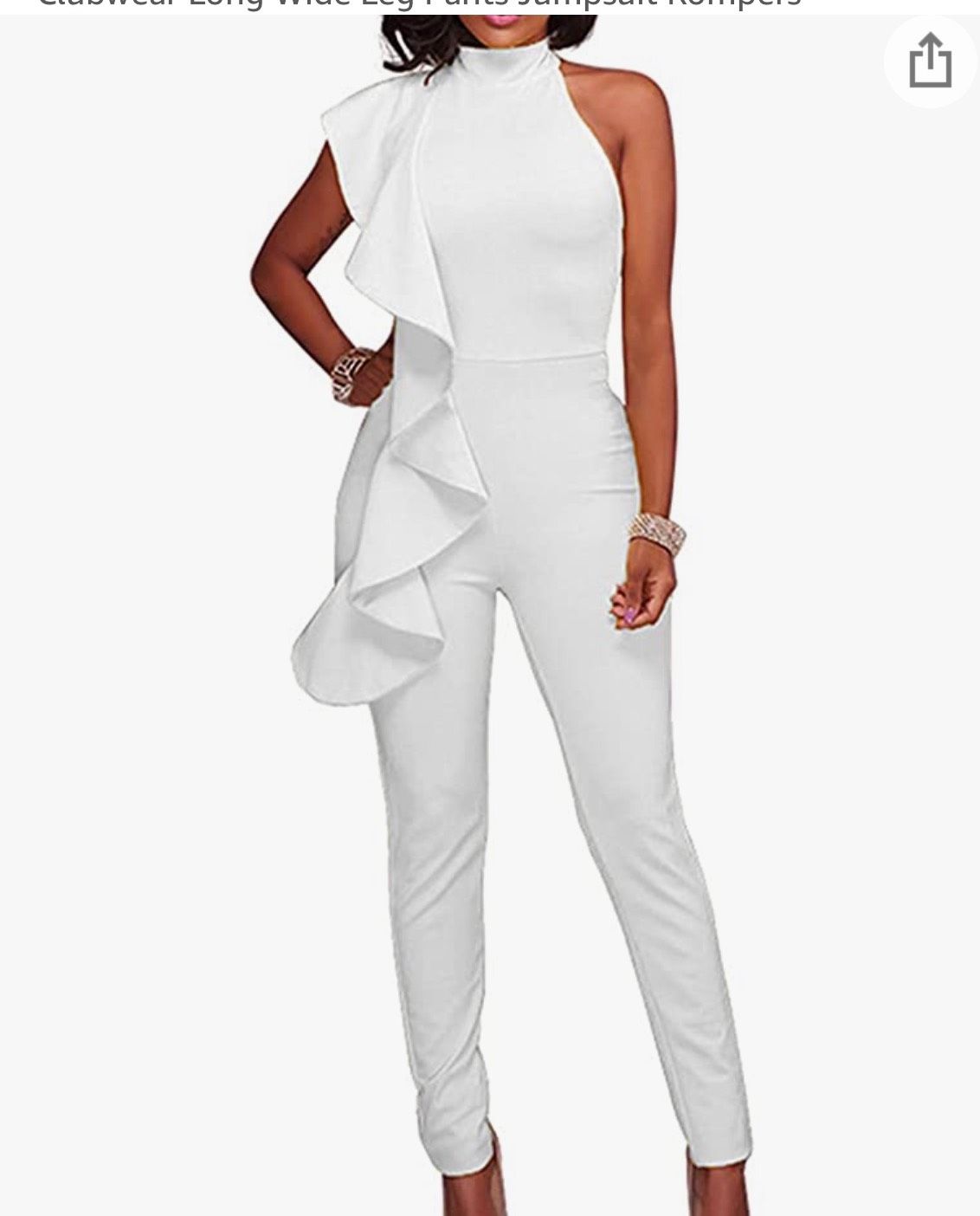 Not sure. Size 2 Pageant White Formal Jumpsuit on Queenly