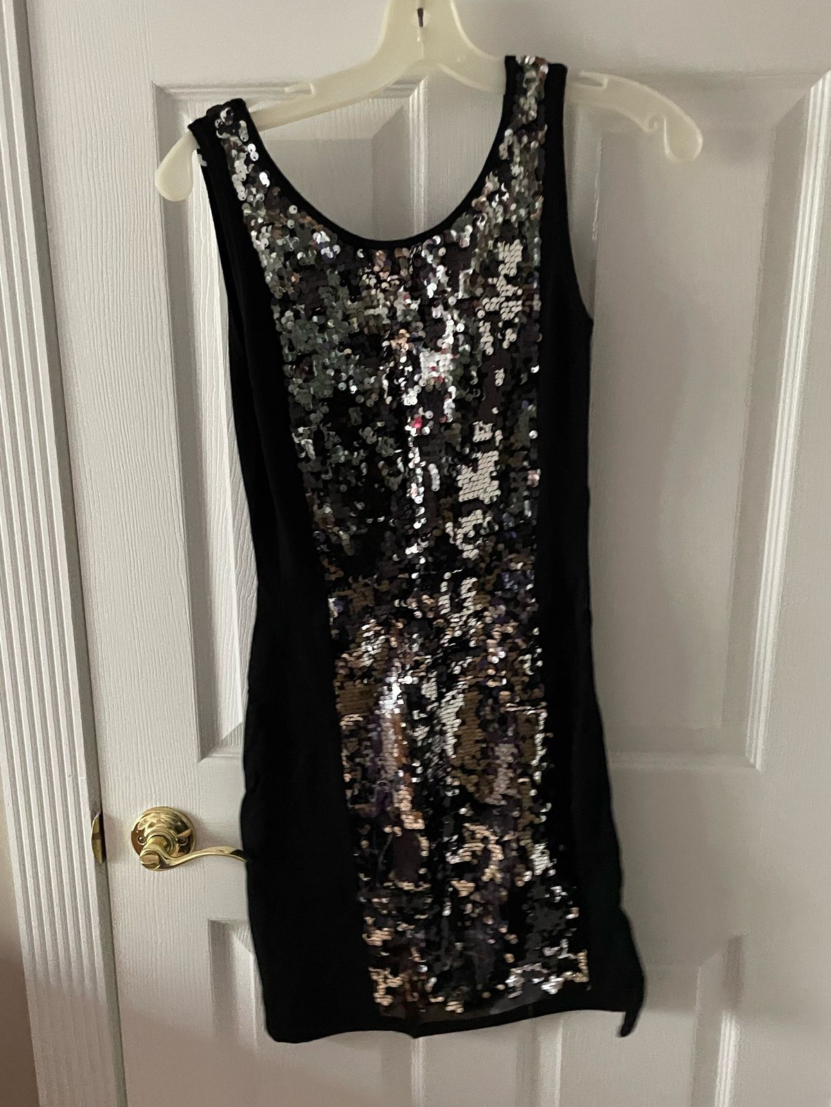 Yoana Baraschi Size 2 Pageant Sequined Black Cocktail Dress on Queenly