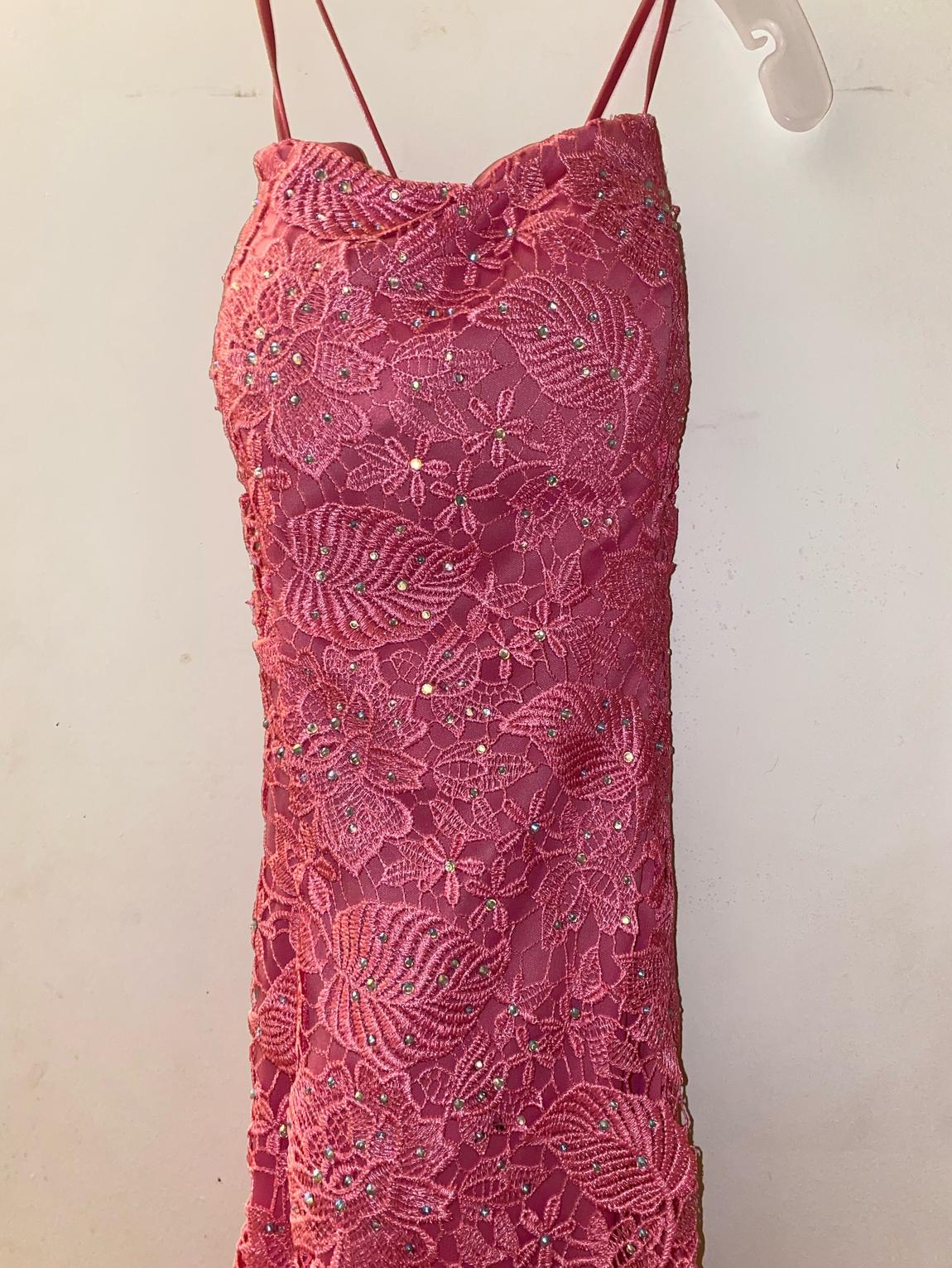 David's Bridal Size 8 Prom Pink Mermaid Dress on Queenly
