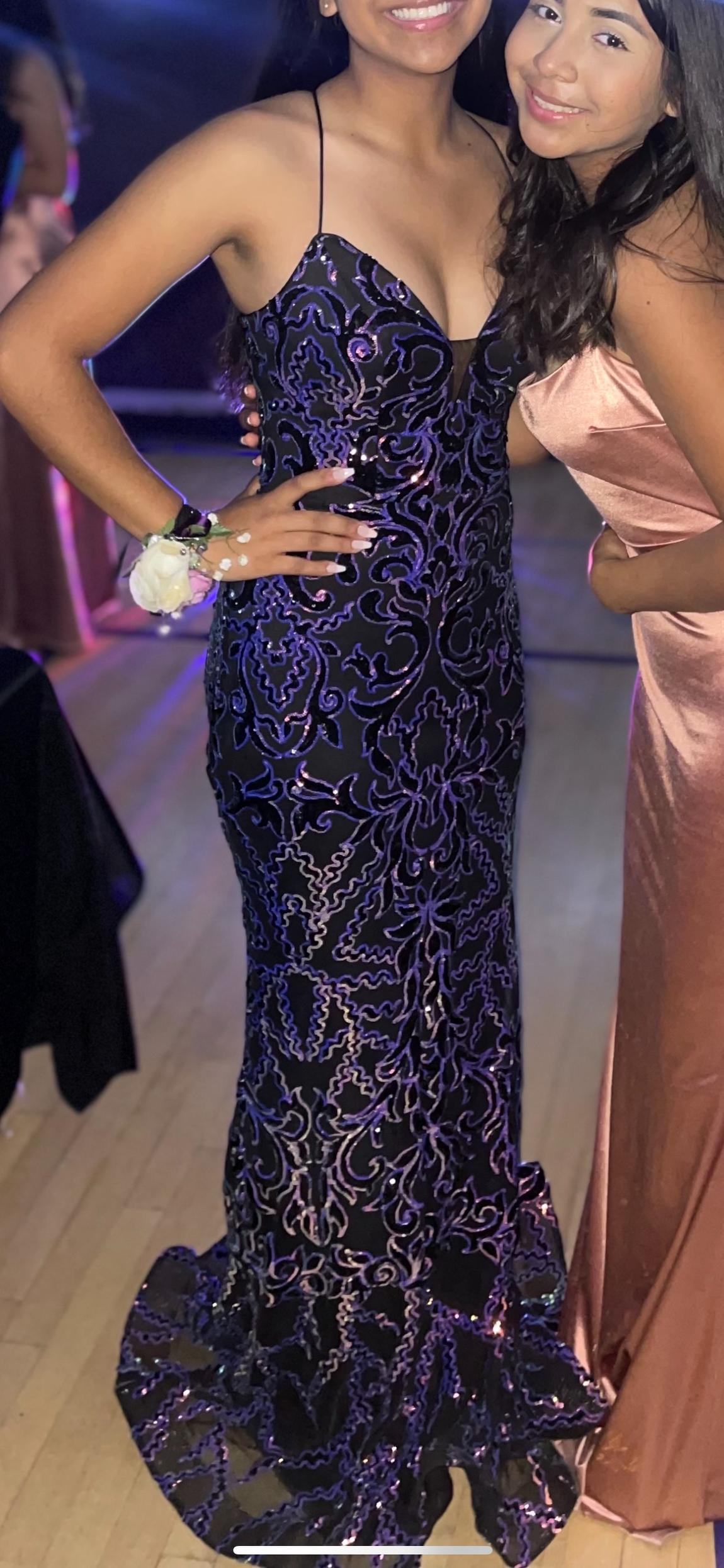 Size 0 Purple Mermaid Dress on Queenly