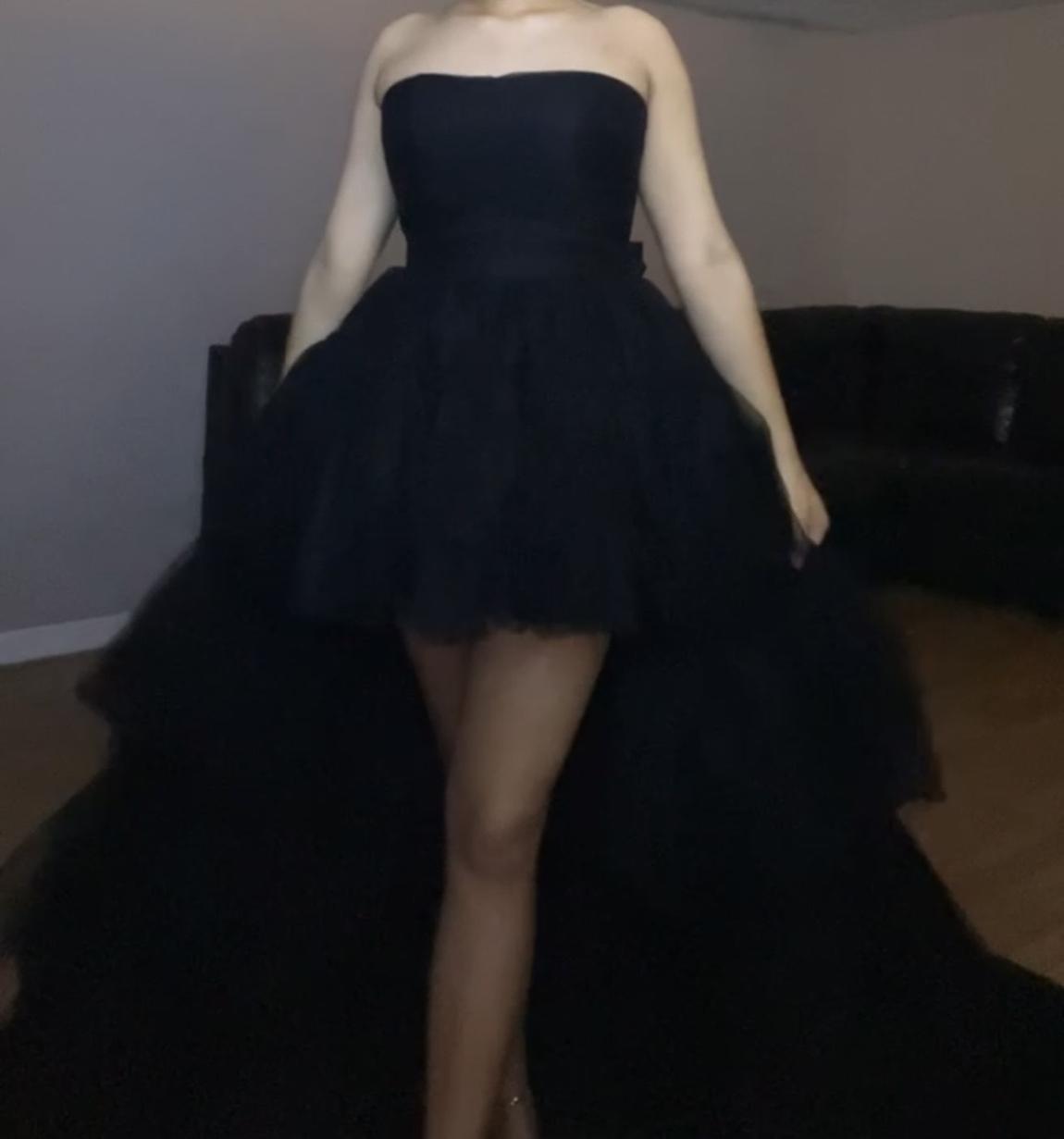 Sherri Hill Size 10 Prom Strapless Black Ball Gown on Queenly