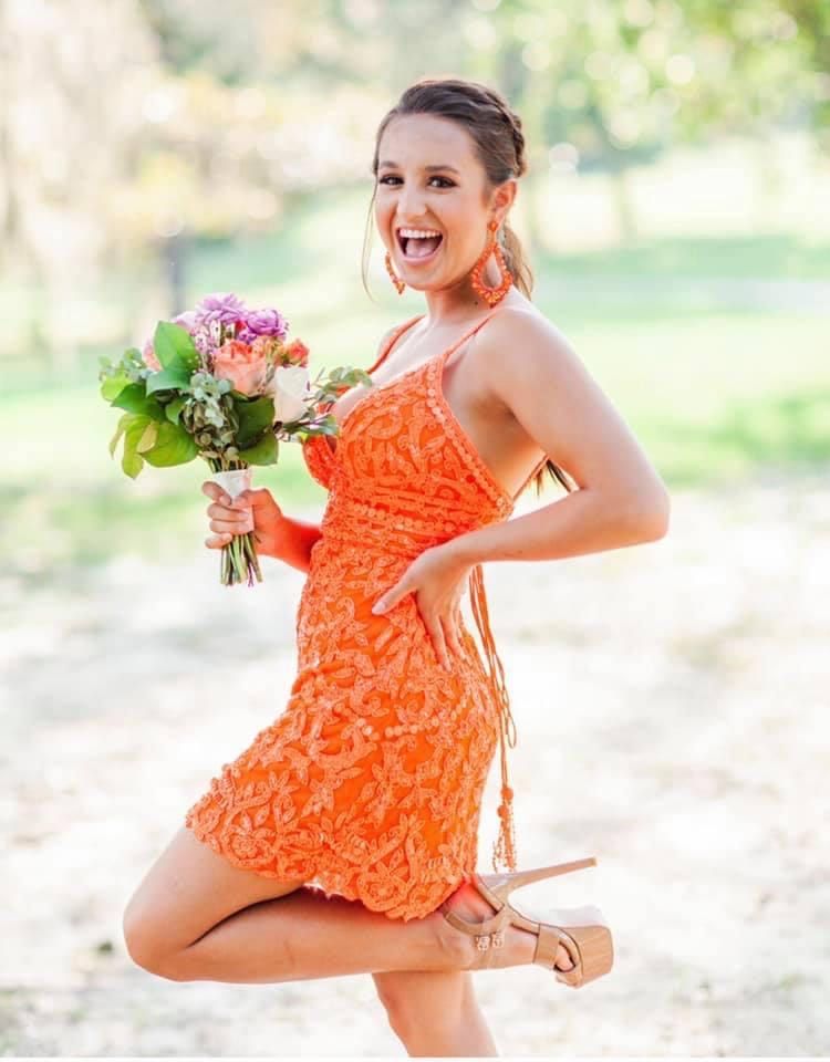 Sherri Hill Size 2 Homecoming Orange Cocktail Dress on Queenly