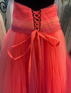 Style 2042F Mac Duggal Orange Size 26 Strapless Quinceanera Plus Size Ball gown on Queenly