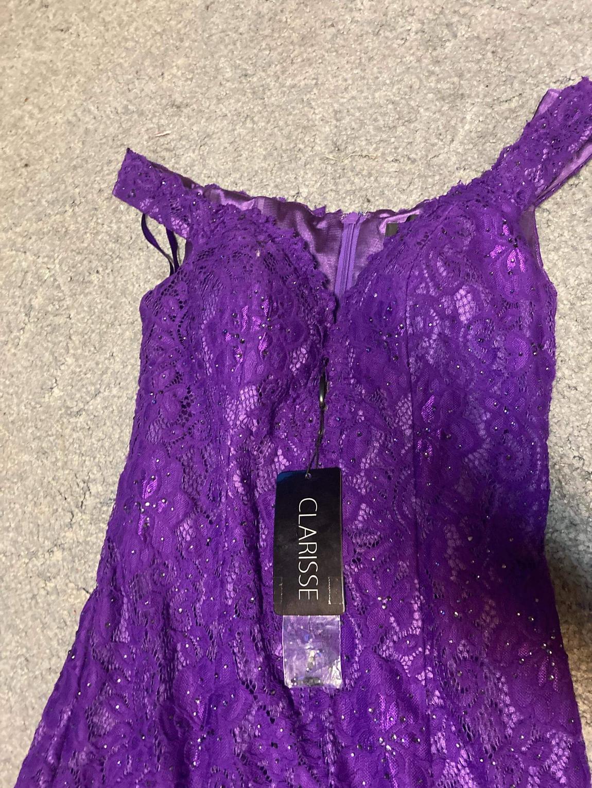 Clarisse Size 10 Prom Purple A-line Dress on Queenly
