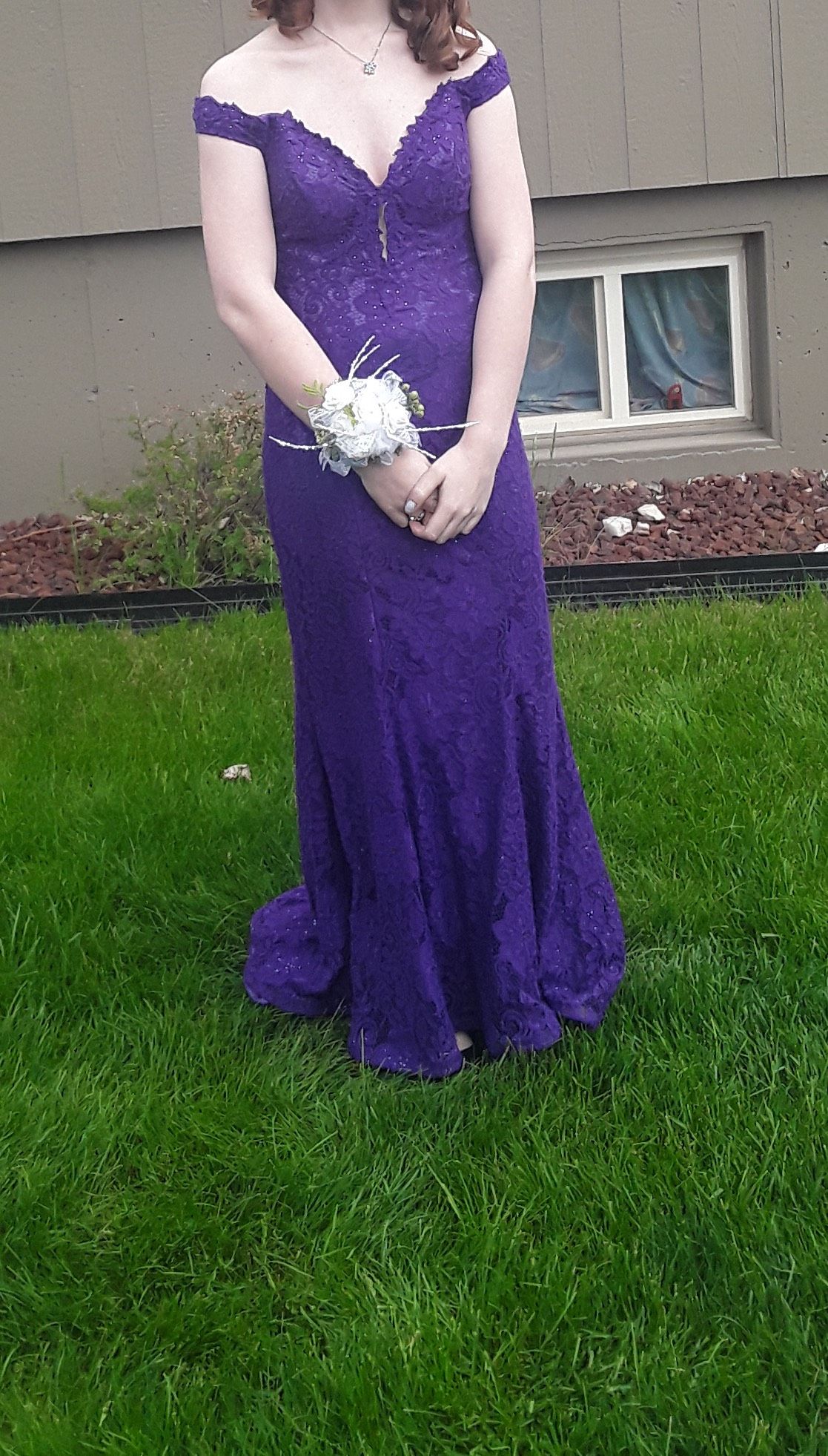 Clarisse Size 10 Prom Purple A-line Dress on Queenly