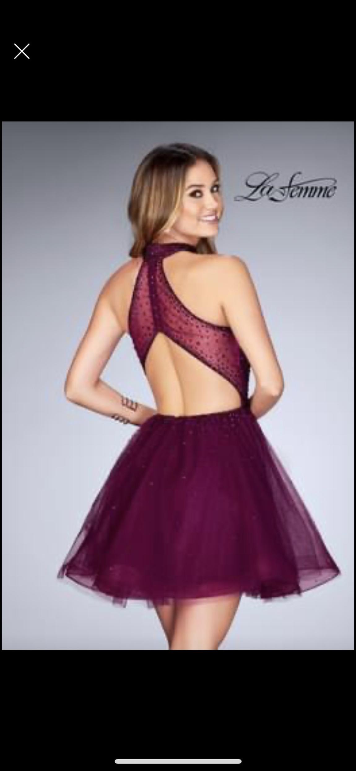 Le femme Size 6 Sequined Purple Cocktail Dress on Queenly