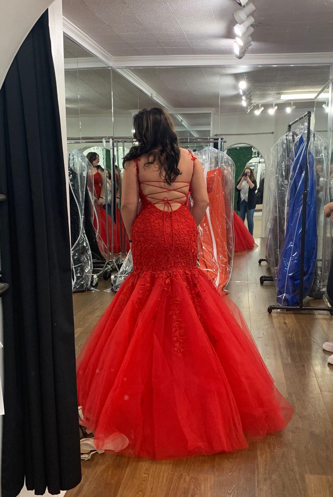 Sherri Hill Size 10 Red Mermaid Dress on Queenly