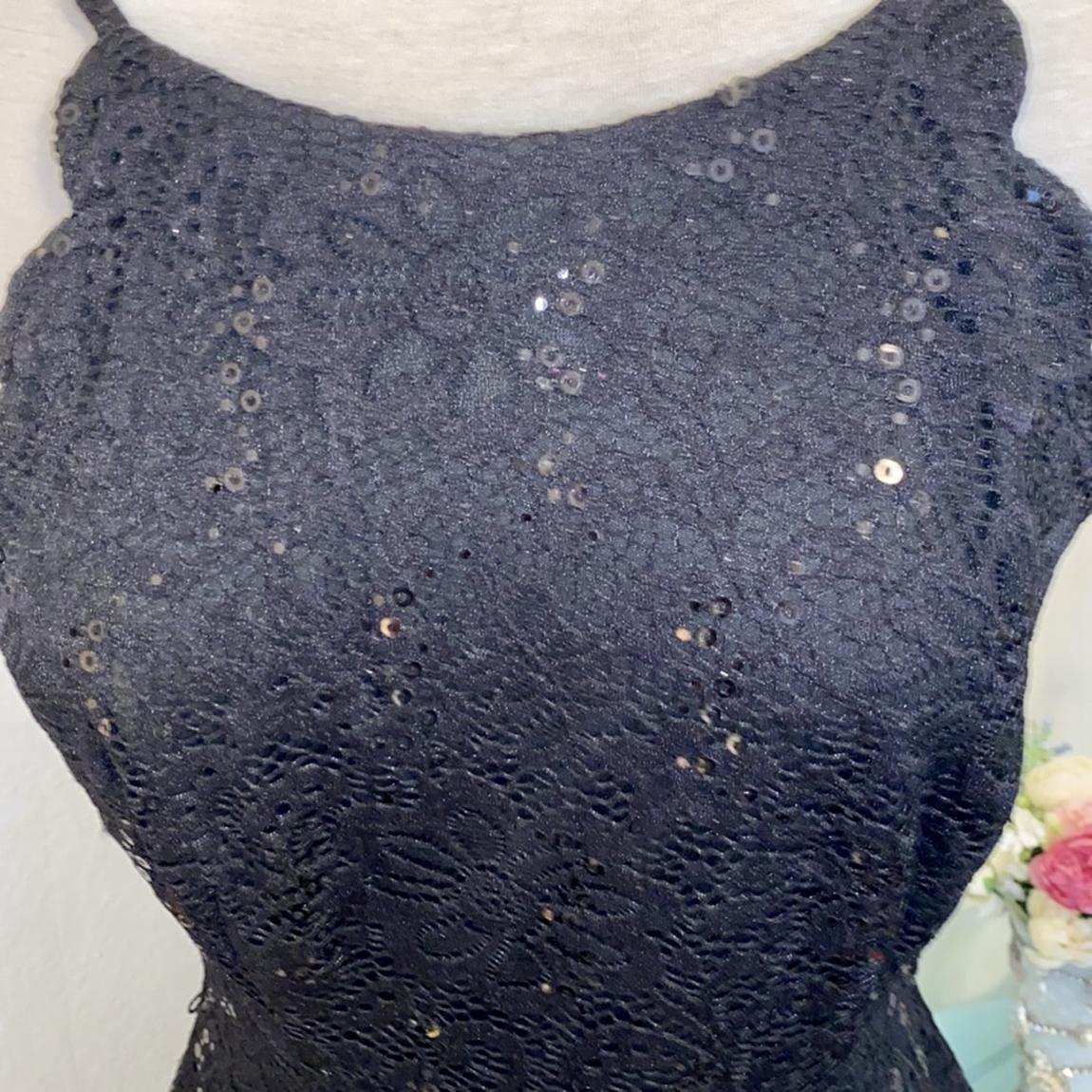 IN San Francisco Size 8 Sequined Black Cocktail Dress on Queenly